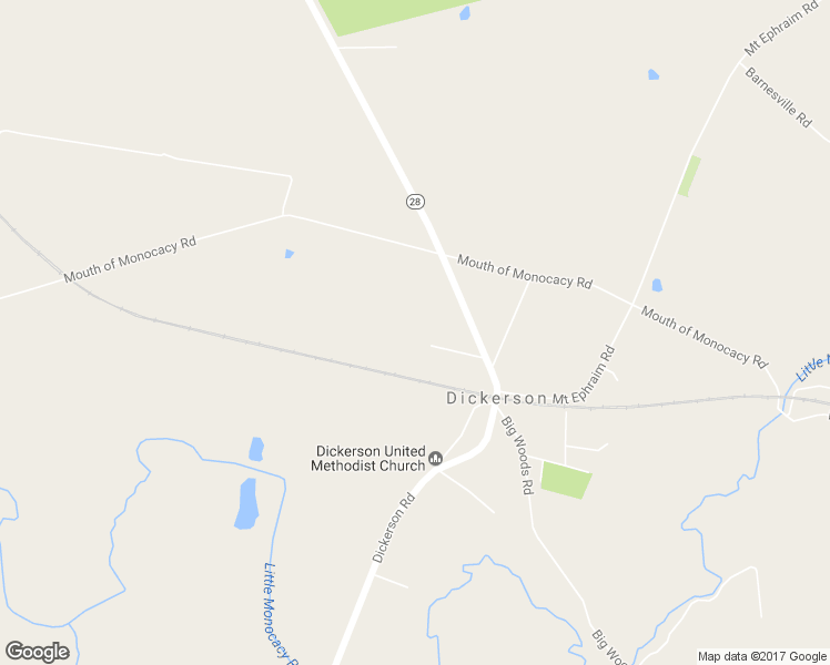 map of restaurants, bars, coffee shops, grocery stores, and more near 22300 Dickerson Road in Dickerson