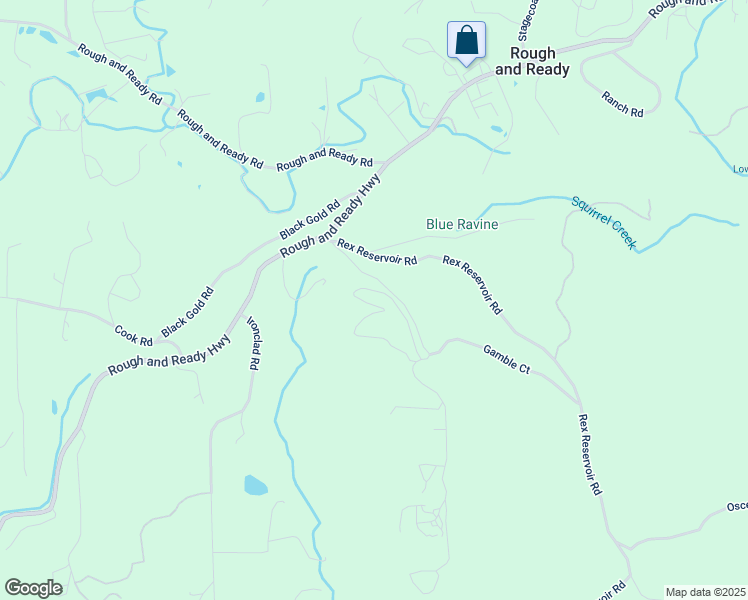 map of restaurants, bars, coffee shops, grocery stores, and more near 14900 Gamble Court in Rough and Ready