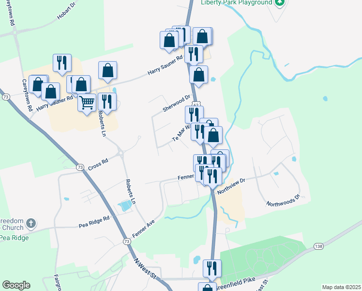 map of restaurants, bars, coffee shops, grocery stores, and more near 109 Te Mar Way in Hillsboro