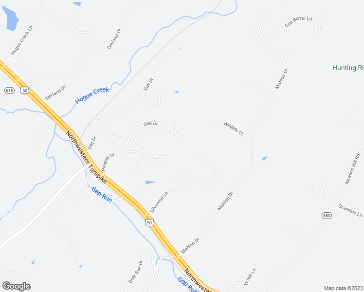 map of restaurants, bars, coffee shops, grocery stores, and more near 275 Pinehill Drive in Winchester