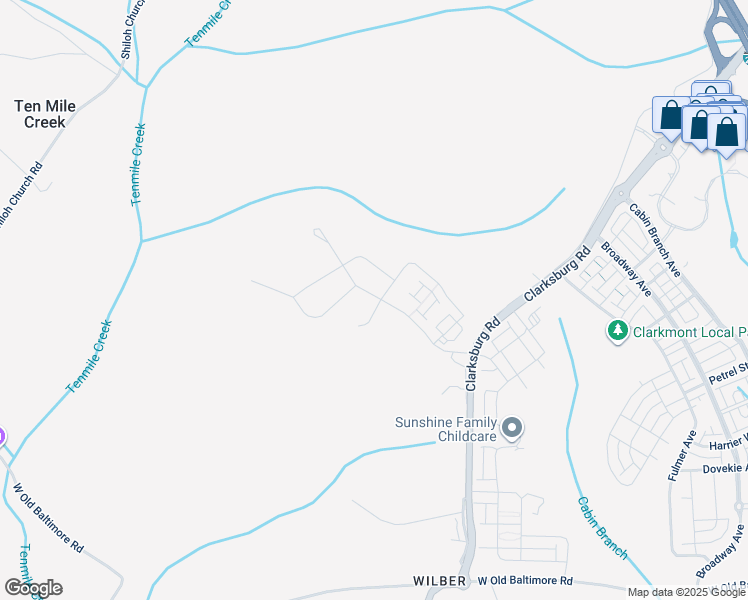 map of restaurants, bars, coffee shops, grocery stores, and more near 14402 Dowitcher Way in Boyds