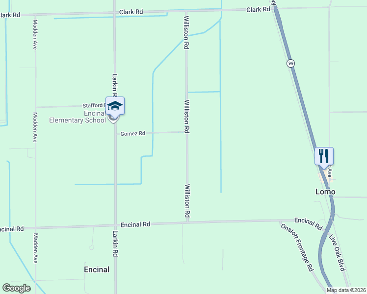 map of restaurants, bars, coffee shops, grocery stores, and more near 6020-6398 Williston Road in Live Oak