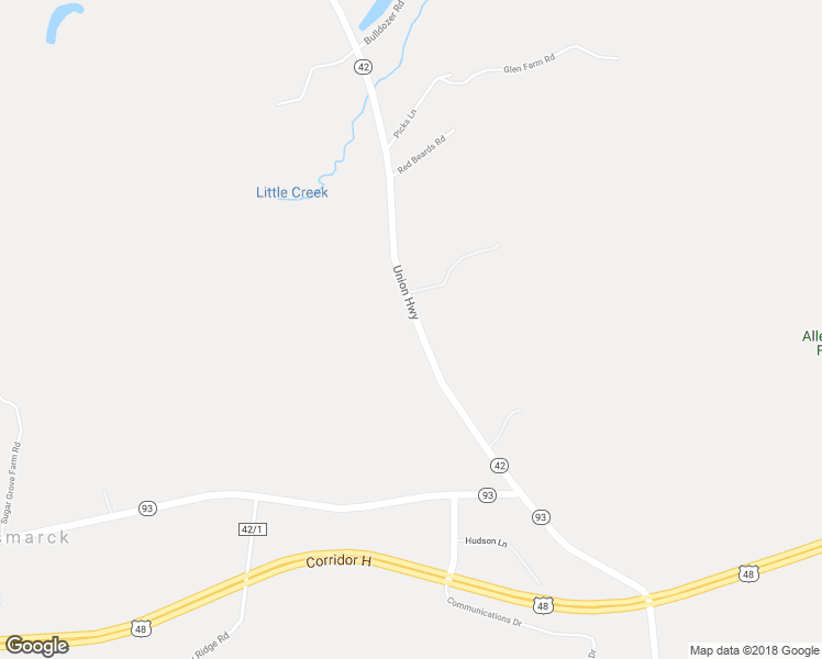 map of restaurants, bars, coffee shops, grocery stores, and more near 4685 Union Highway in Mount Storm