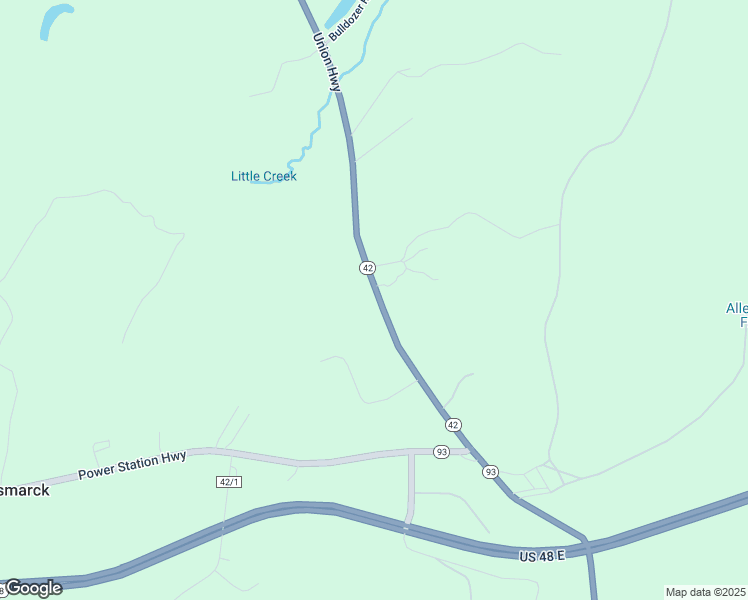 map of restaurants, bars, coffee shops, grocery stores, and more near 4685 Union Highway in Mount Storm