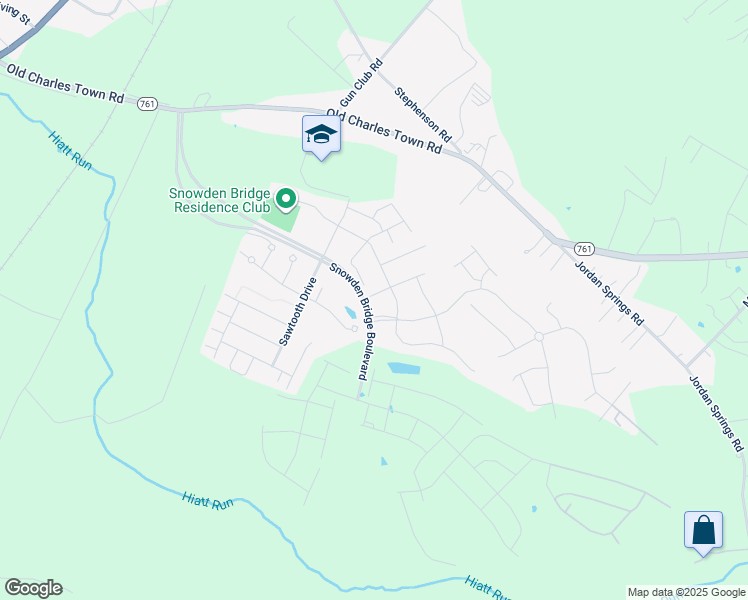 map of restaurants, bars, coffee shops, grocery stores, and more near 105 Alamo Place in Stephenson