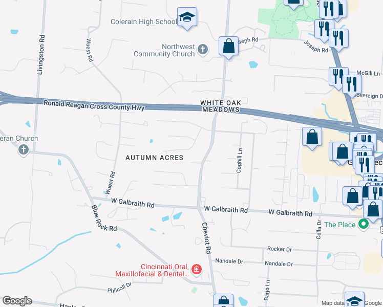 map of restaurants, bars, coffee shops, grocery stores, and more near in Groesbeck
