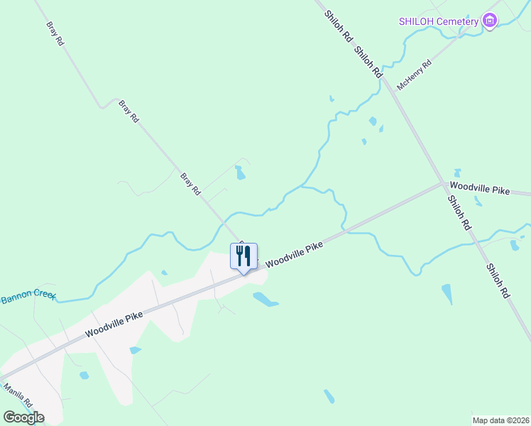map of restaurants, bars, coffee shops, grocery stores, and more near 6672 Bray Road in Goshen