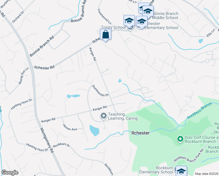 map of restaurants, bars, coffee shops, grocery stores, and more near 5275 Kerger Road in Ellicott City