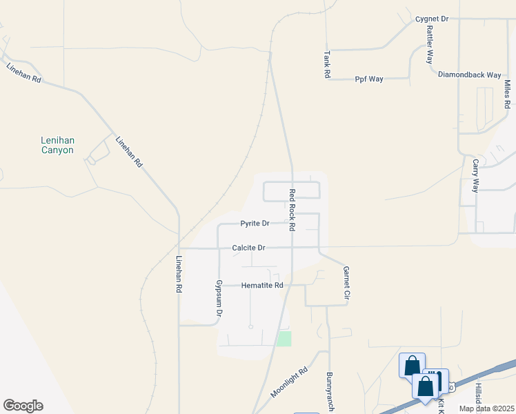 map of restaurants, bars, coffee shops, grocery stores, and more near 413 Felsdar Circle in Mound House