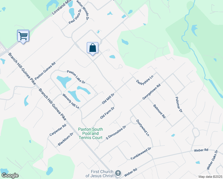 map of restaurants, bars, coffee shops, grocery stores, and more near 6425 Paxton Woods Drive in Loveland