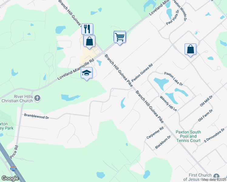 map of restaurants, bars, coffee shops, grocery stores, and more near 6252 North Shadowhill Way in Loveland