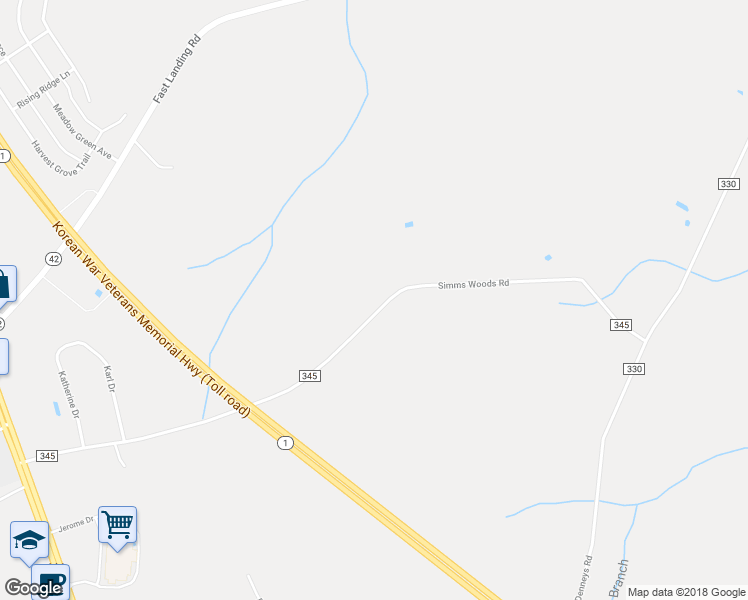 map of restaurants, bars, coffee shops, grocery stores, and more near 917 Simms Woods Road in Dover