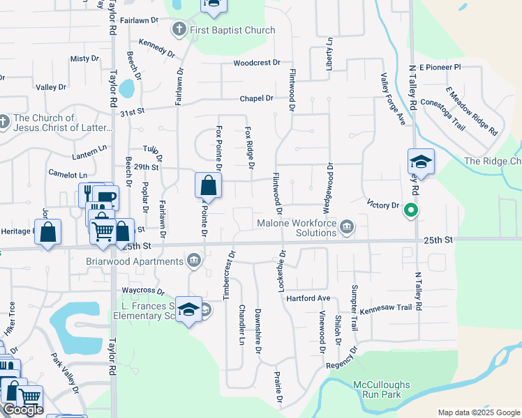 map of restaurants, bars, coffee shops, grocery stores, and more near 2576 Cold Stream Lane in Columbus