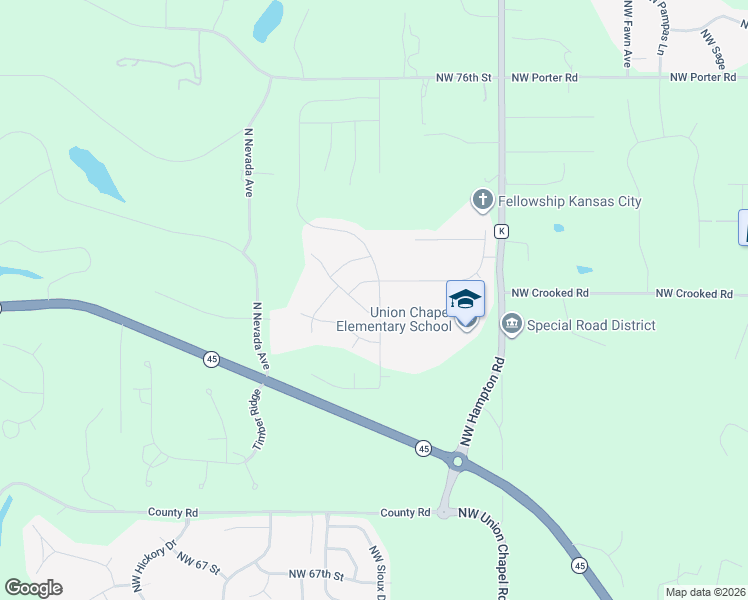 map of restaurants, bars, coffee shops, grocery stores, and more near 7140 Northwest Clore Drive in Parkville