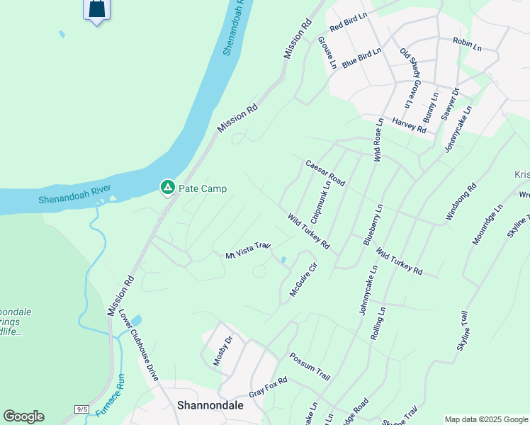 map of restaurants, bars, coffee shops, grocery stores, and more near 186 Deer Run Crossing in Harpers Ferry