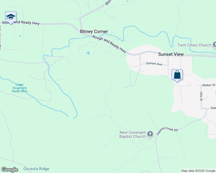map of restaurants, bars, coffee shops, grocery stores, and more near 10136 Dixon Road in Grass Valley