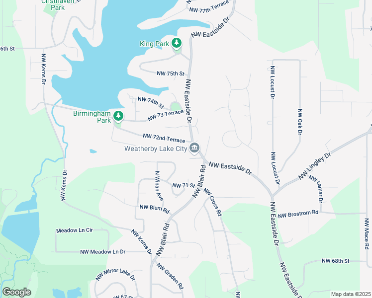 map of restaurants, bars, coffee shops, grocery stores, and more near 9704 Northwest 72nd Terrace in Weatherby Lake