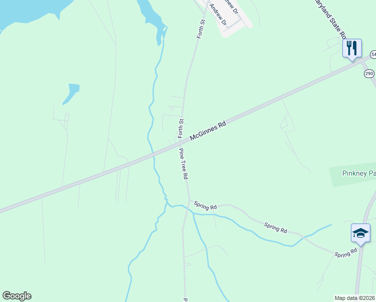 map of restaurants, bars, coffee shops, grocery stores, and more near 101 Pine Tree Road in Chestertown