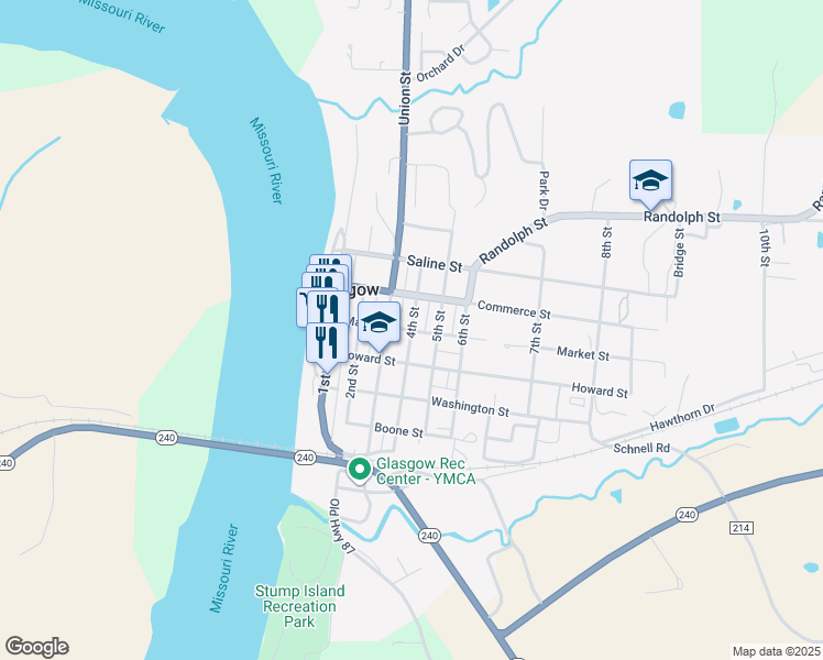 map of restaurants, bars, coffee shops, grocery stores, and more near in Glasgow