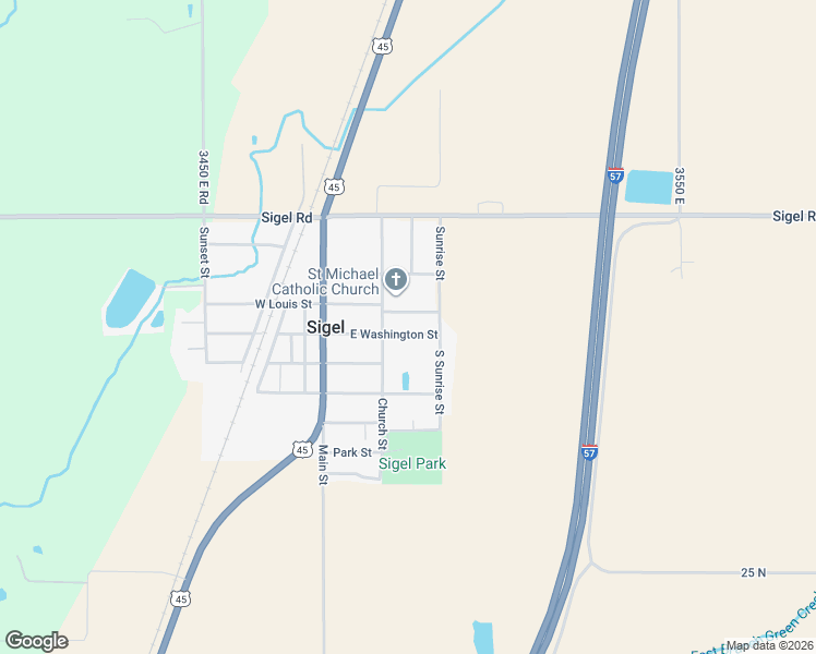 map of restaurants, bars, coffee shops, grocery stores, and more near 201-213 Louis Avenue in Sigel