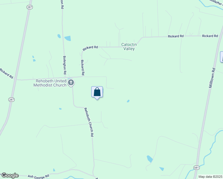 map of restaurants, bars, coffee shops, grocery stores, and more near 39149 Rickard Road in Lovettsville