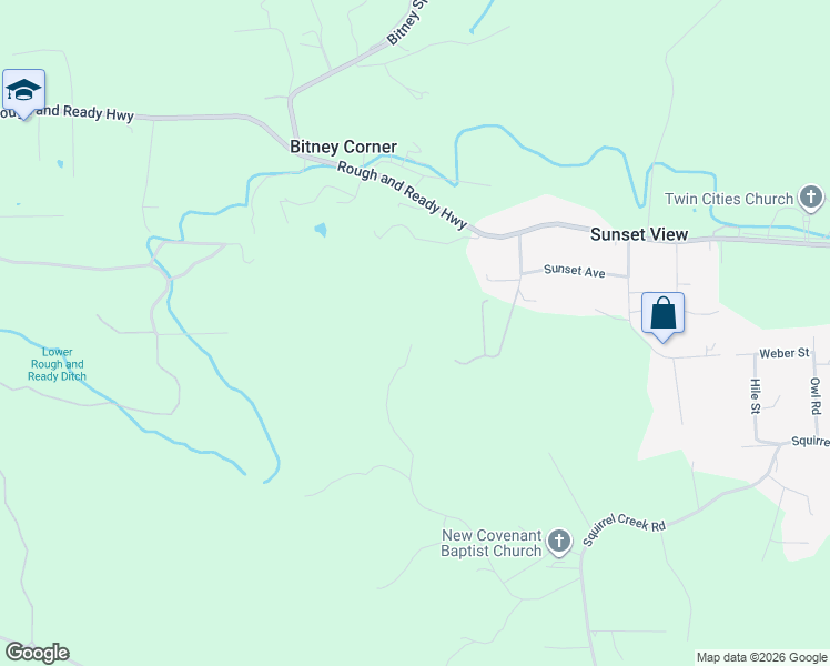 map of restaurants, bars, coffee shops, grocery stores, and more near 10136 Dixon Road in Grass Valley
