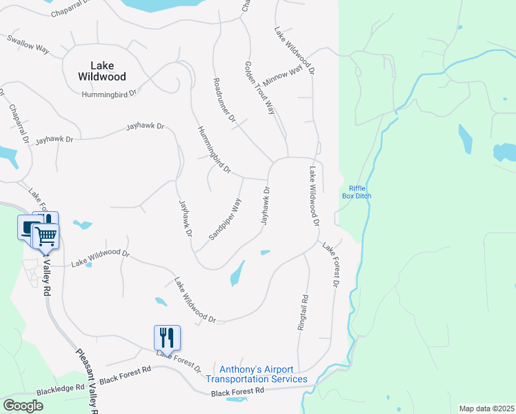 map of restaurants, bars, coffee shops, grocery stores, and more near 18048 Jayhawk Drive in Penn Valley