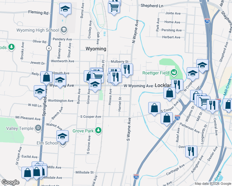 map of restaurants, bars, coffee shops, grocery stores, and more near 718 Mc Laren Avenue in Cincinnati