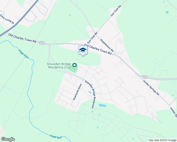 map of restaurants, bars, coffee shops, grocery stores, and more near 101 Blackford Drive in Stephenson