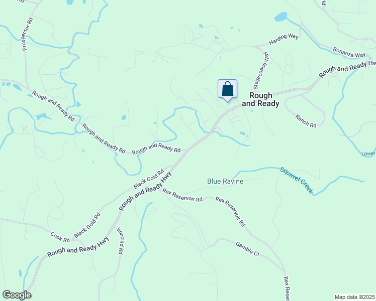 map of restaurants, bars, coffee shops, grocery stores, and more near Rough and Ready Hwy & Rough and Ready Rd in Rough and Ready