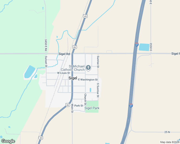 map of restaurants, bars, coffee shops, grocery stores, and more near 201 West Louis Avenue in Sigel