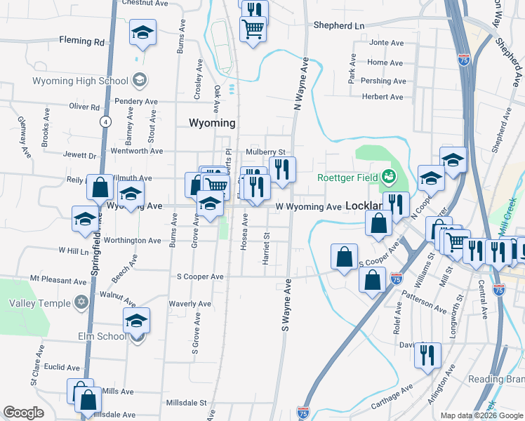 map of restaurants, bars, coffee shops, grocery stores, and more near 616 Mc Laren Avenue in Cincinnati