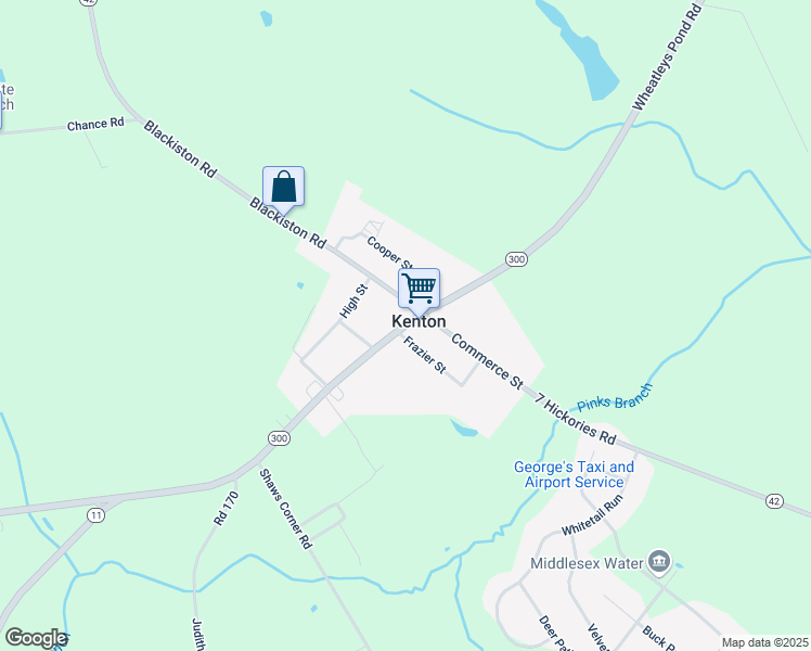 map of restaurants, bars, coffee shops, grocery stores, and more near Delaware 300 in Kenton