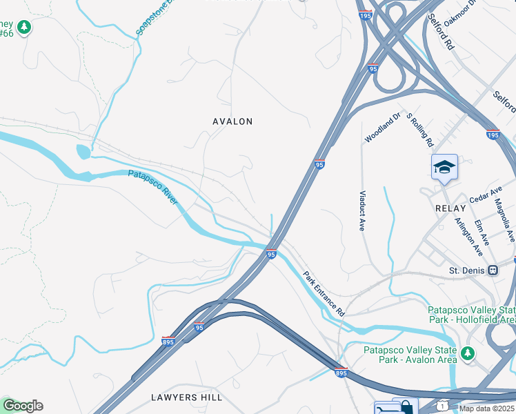 map of restaurants, bars, coffee shops, grocery stores, and more near 309 Gun Road in Halethorpe