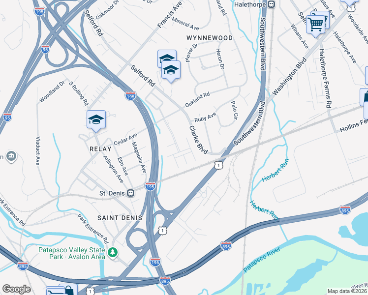 map of restaurants, bars, coffee shops, grocery stores, and more near 4900 Arborgate Circle in Arbutus