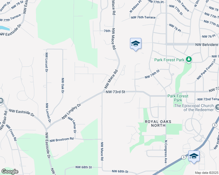 map of restaurants, bars, coffee shops, grocery stores, and more near 7313 North Conant Avenue in Kansas City