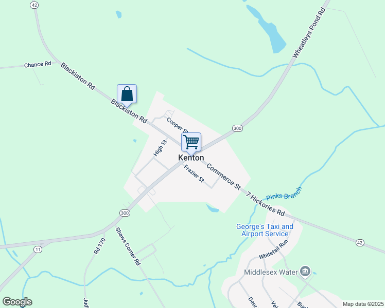 map of restaurants, bars, coffee shops, grocery stores, and more near Delaware 42 in Kenton