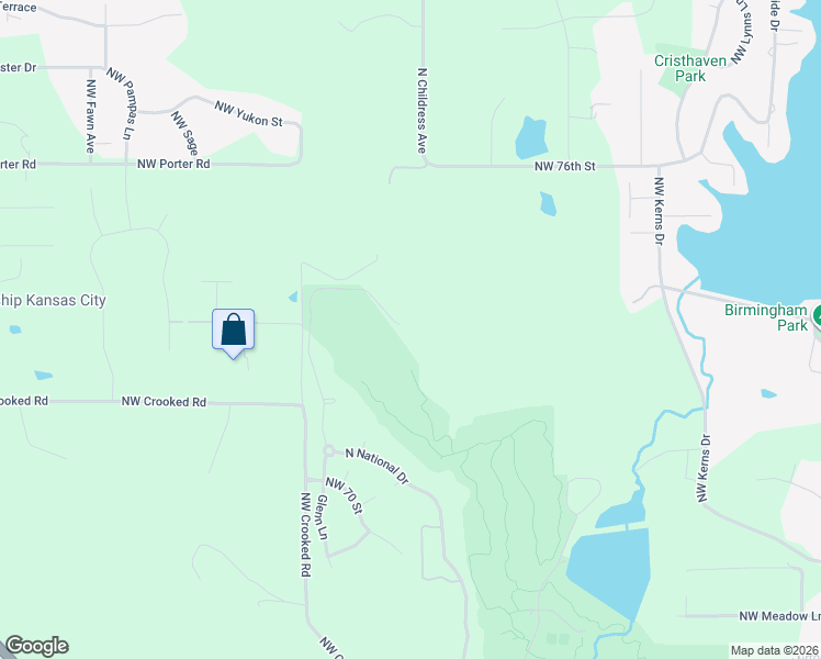 map of restaurants, bars, coffee shops, grocery stores, and more near 10955 East 71st Terrace in Parkville