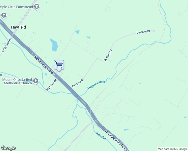 map of restaurants, bars, coffee shops, grocery stores, and more near 212 Devland Drive in Winchester