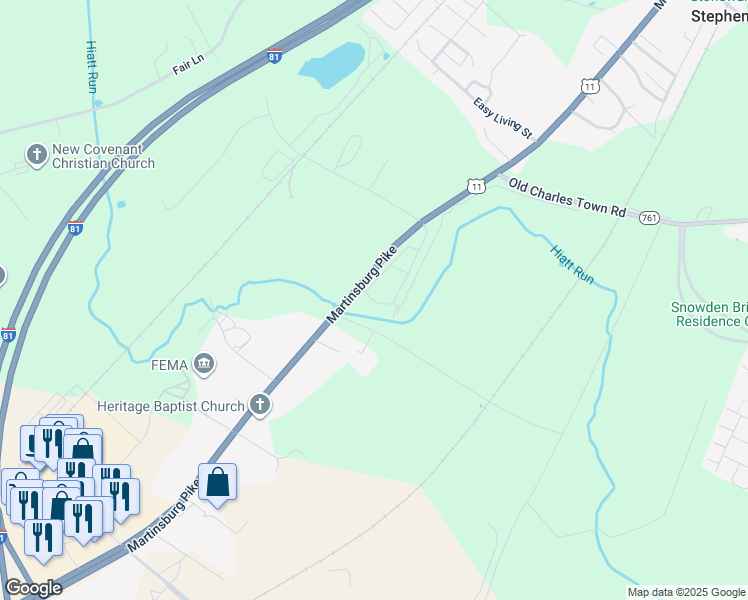 map of restaurants, bars, coffee shops, grocery stores, and more near 175 Fenway Circle in Winchester