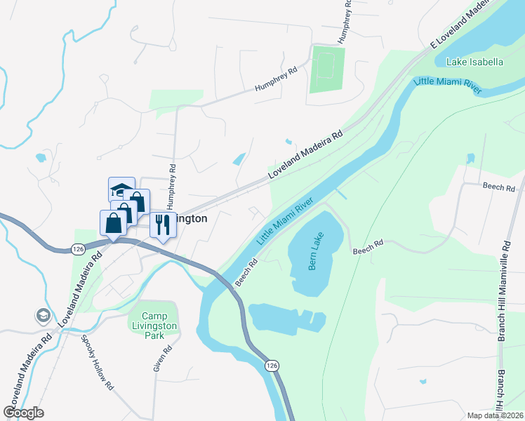 map of restaurants, bars, coffee shops, grocery stores, and more near 9091 Link Road in Loveland