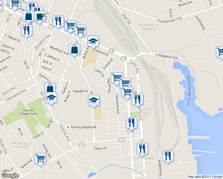 map of restaurants, bars, coffee shops, grocery stores, and more near 4009 Pascal Avenue in Baltimore