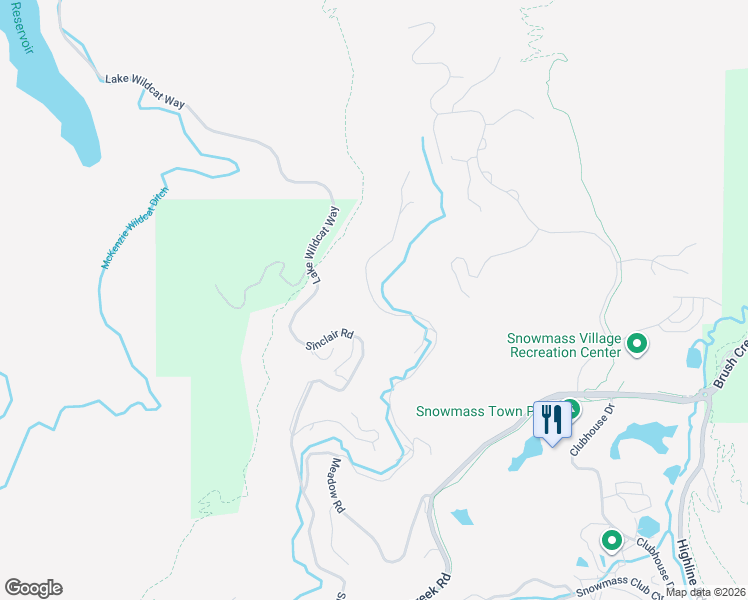 map of restaurants, bars, coffee shops, grocery stores, and more near 794 Oak Ridge Road in Aspen
