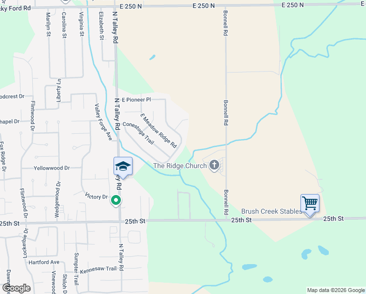 map of restaurants, bars, coffee shops, grocery stores, and more near 2910 Prairie Stream Way in Columbus