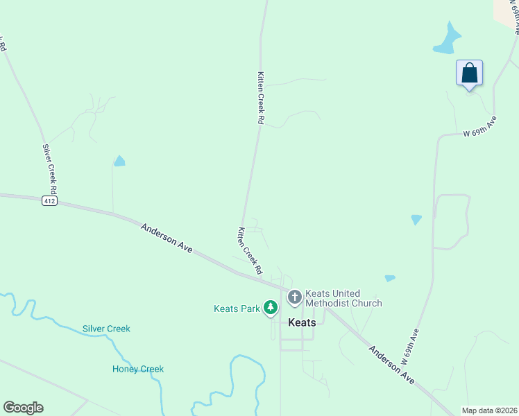 map of restaurants, bars, coffee shops, grocery stores, and more near 3402 Kitten Creek Road in Manhattan