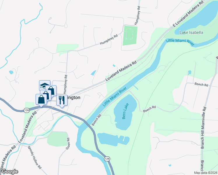 map of restaurants, bars, coffee shops, grocery stores, and more near 9134 Link Road in Loveland