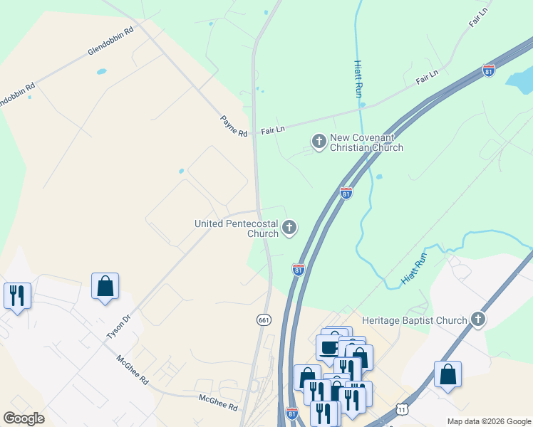 map of restaurants, bars, coffee shops, grocery stores, and more near 570 Welltown Road in Winchester