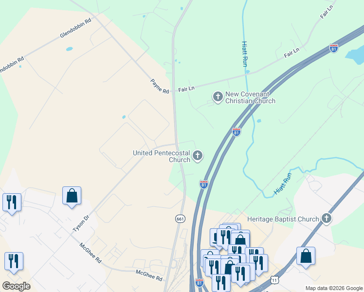 map of restaurants, bars, coffee shops, grocery stores, and more near 570 Welltown Road in Winchester
