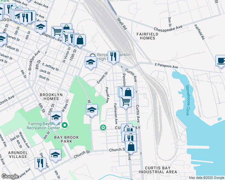 map of restaurants, bars, coffee shops, grocery stores, and more near 3902 Fairhaven Avenue in Baltimore