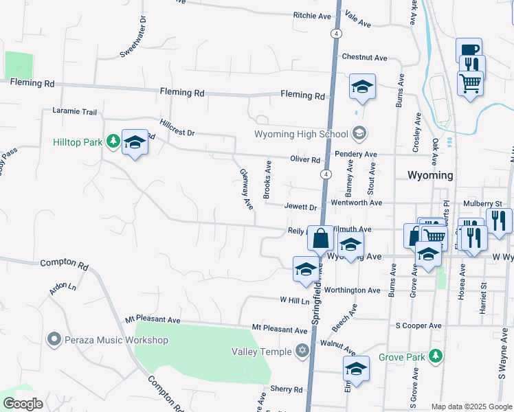 map of restaurants, bars, coffee shops, grocery stores, and more near 626 Glenway Avenue in Cincinnati